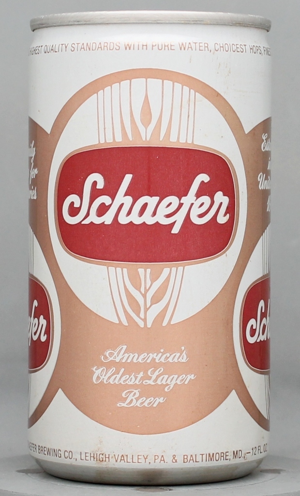 Schaefer Beer 12 Oz Tab Top Can