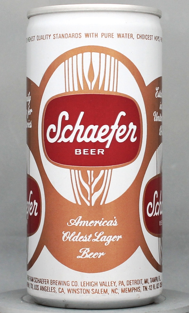 Schaefer America's Oldest Lager Beer 12 Oz Tab/Stay Top Can