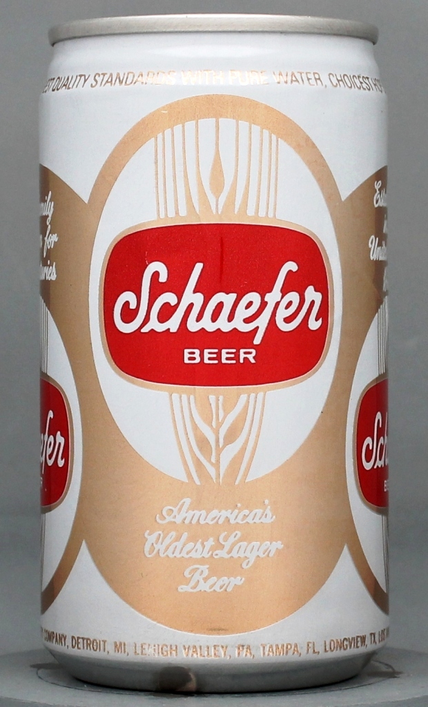 Schaefer America's Oldest Lager Beer 12 Oz Tab Top Can