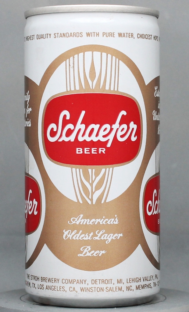 Schaefer America's Oldest Lager Beer 12 Oz Tab/Stay Top Can