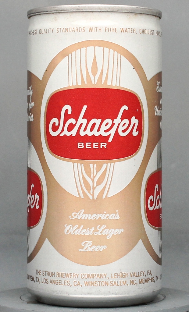 Schaefer America's Oldest Lager Beer 12 Oz Tab/Stay Top Can