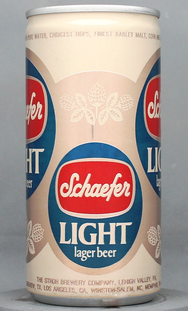 Schaefer Light Lager Beer 12 Oz Tab/Stay Top Can