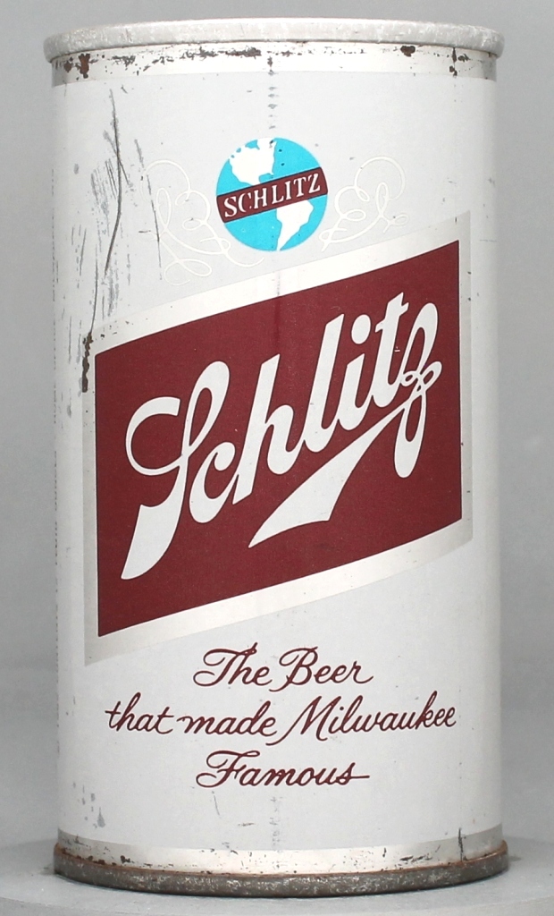Schlitz Beer 12 Oz Zip/Tab Top Can