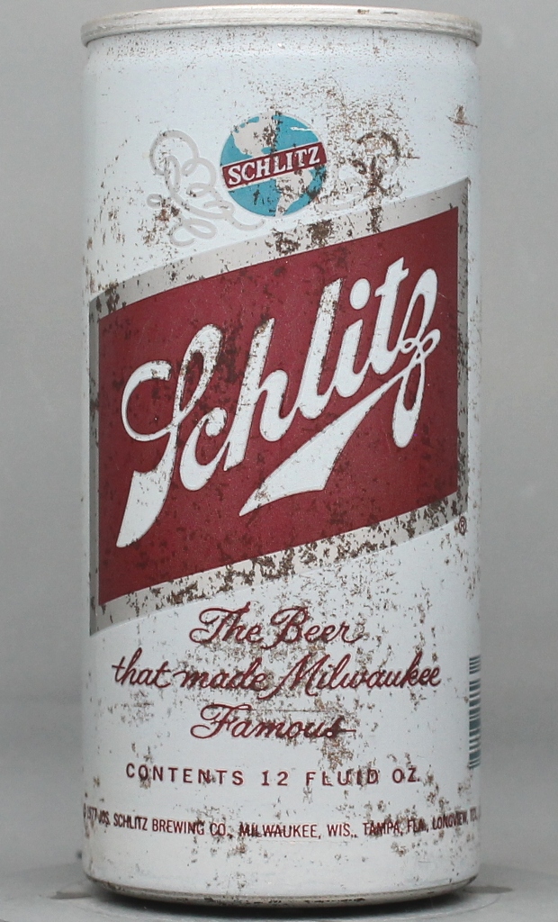 Schlitz Beer 12 Oz Tab Top Can