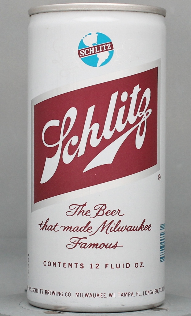 Schlitz Beer 12 Oz Tab Top Can