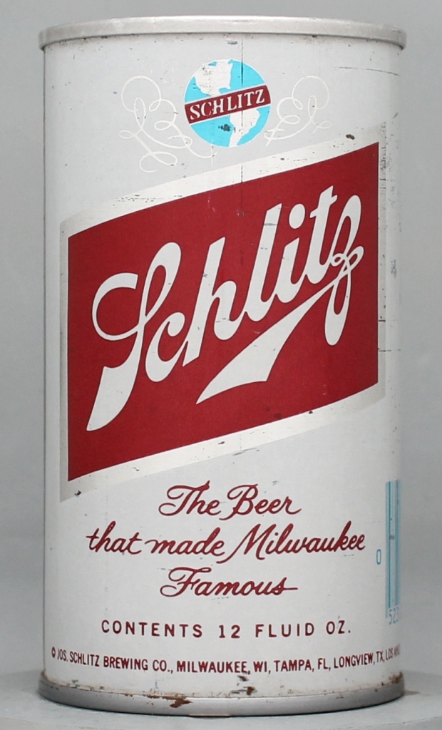 Schlitz Beer 12 Oz Tab Top Can