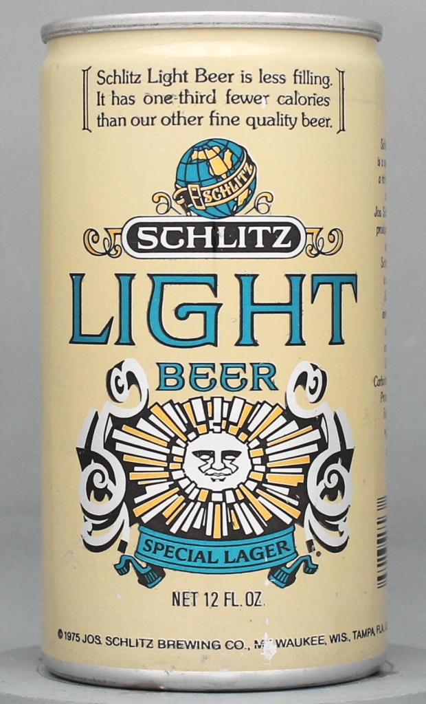 Schlitz Light Special Lager Beer 12 Oz Tab Top Can