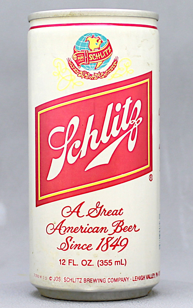 Schlitz Beer 12 Oz Tab Top Can