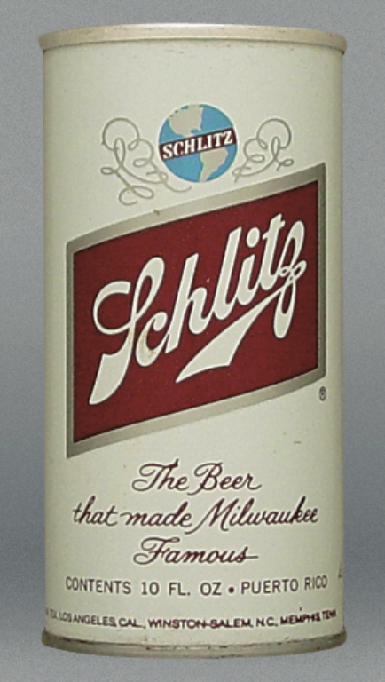 Schlitz Beer 10 Oz Tab Top Can