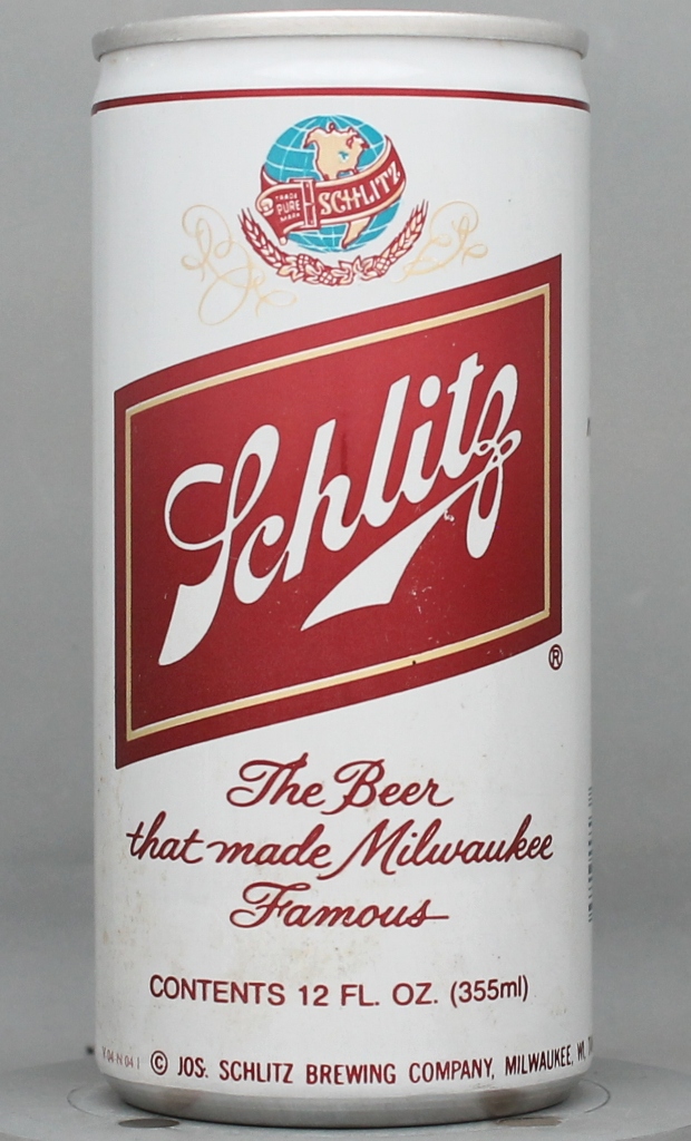 Schlitz Beer 12 Oz Tab Top Can