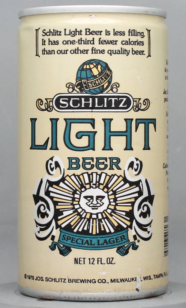 Schlitz Light Special Lager Beer 12 Oz Tab Top Can