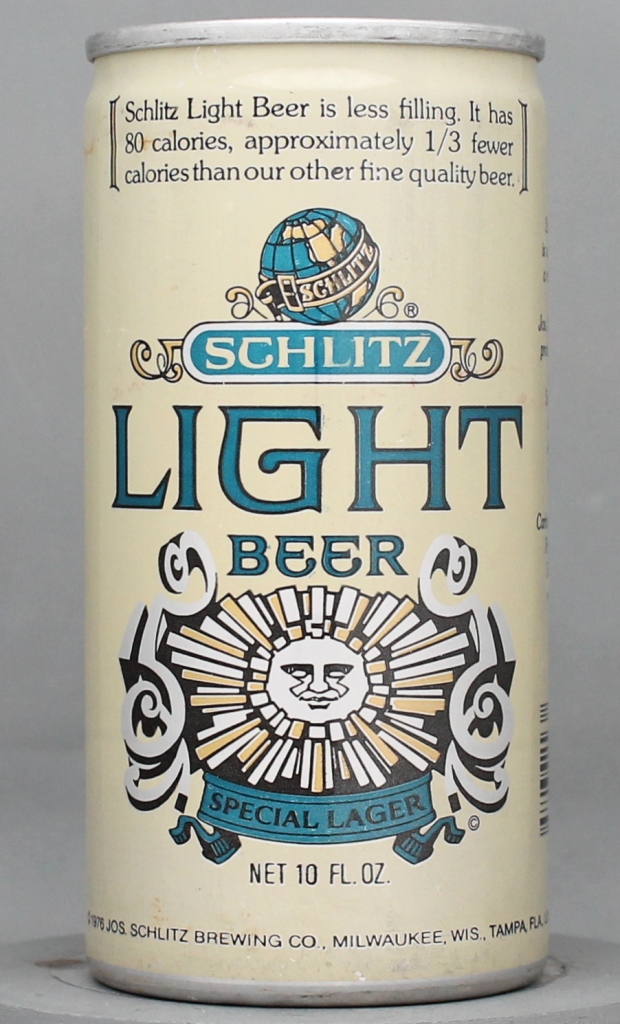 Schlitz Light Special Lager Beer 10 Oz Tab Top Can