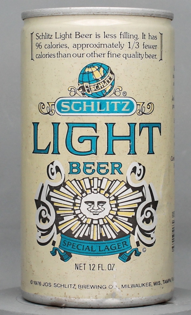 Schlitz Light Special Lager Beer 12 Oz Tab Top Can