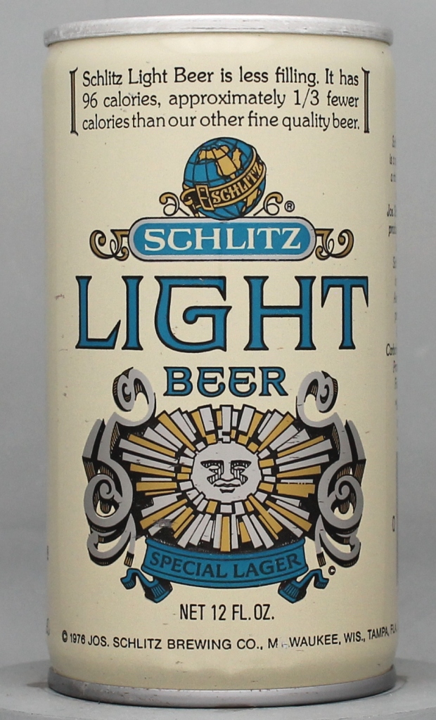 Schlitz Light Special Lager Beer 12 Oz Tab Top Can