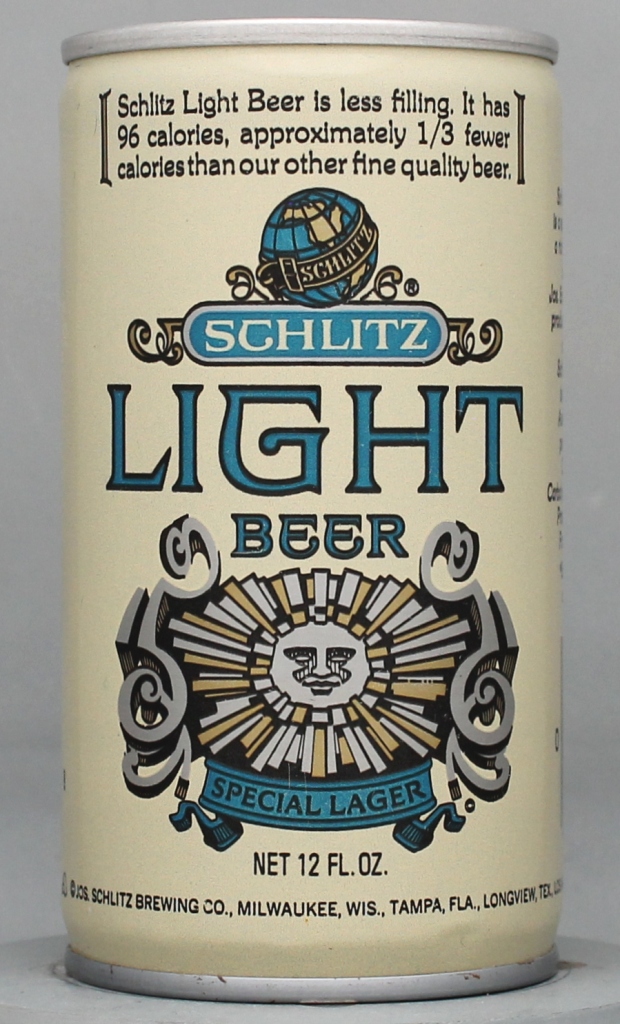 Schliz Light Special Lager Beer 12 Oz Tab Top Can