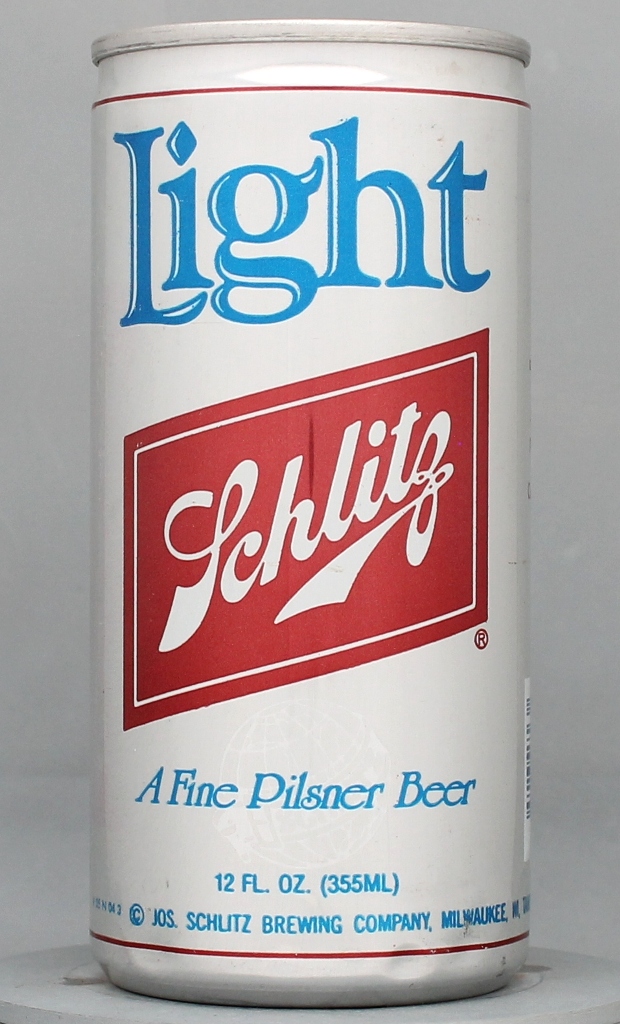 Schlitz Light Beer 12 Oz Tab Top Can