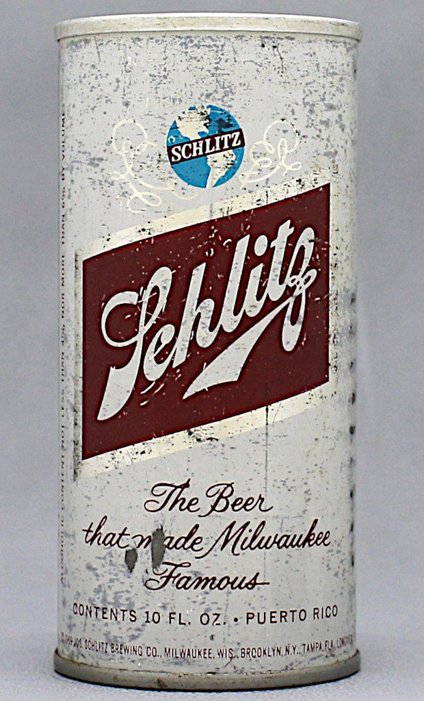 Schlitz Beer 10 Oz Tab Top Can