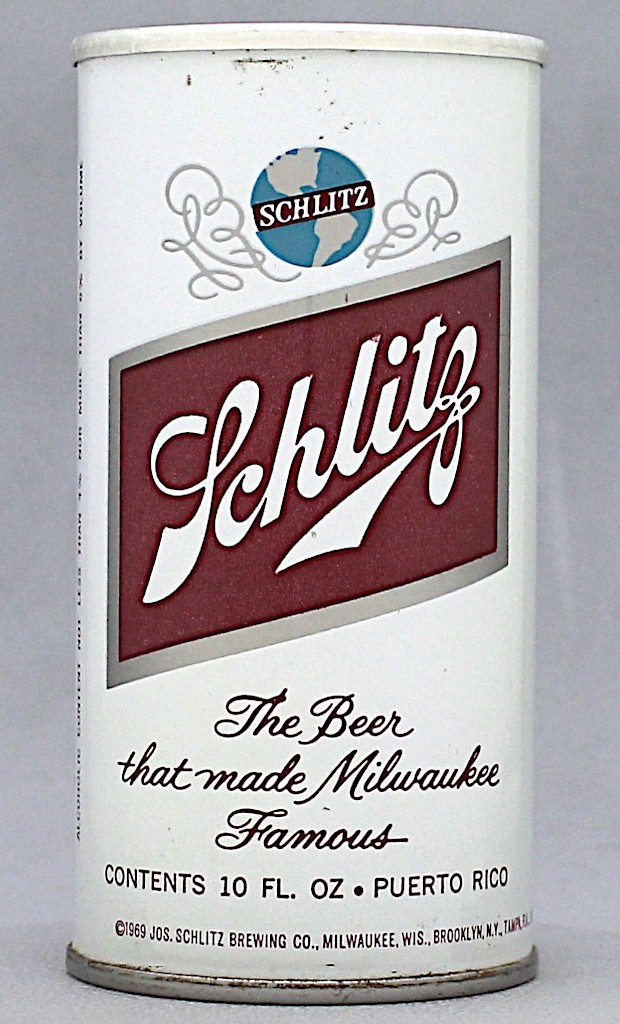 Schlitz Beer 10 Oz Tab Top Can