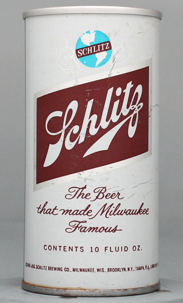 Schlitz Beer 10 Oz Tab Top Can