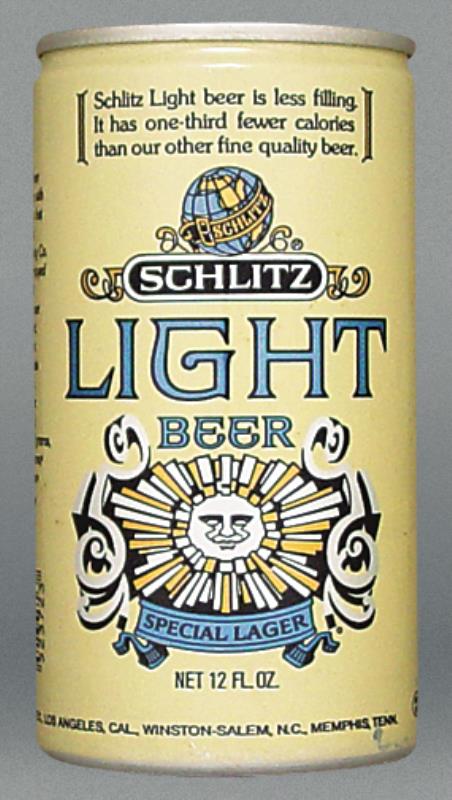 Schlitz Special Light Beer 12 Oz Tab Top Can