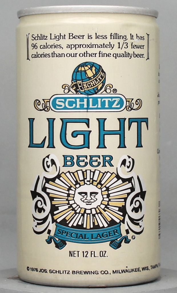 Schlitz Light Special Lager Beer 12 Oz Tab Top Can