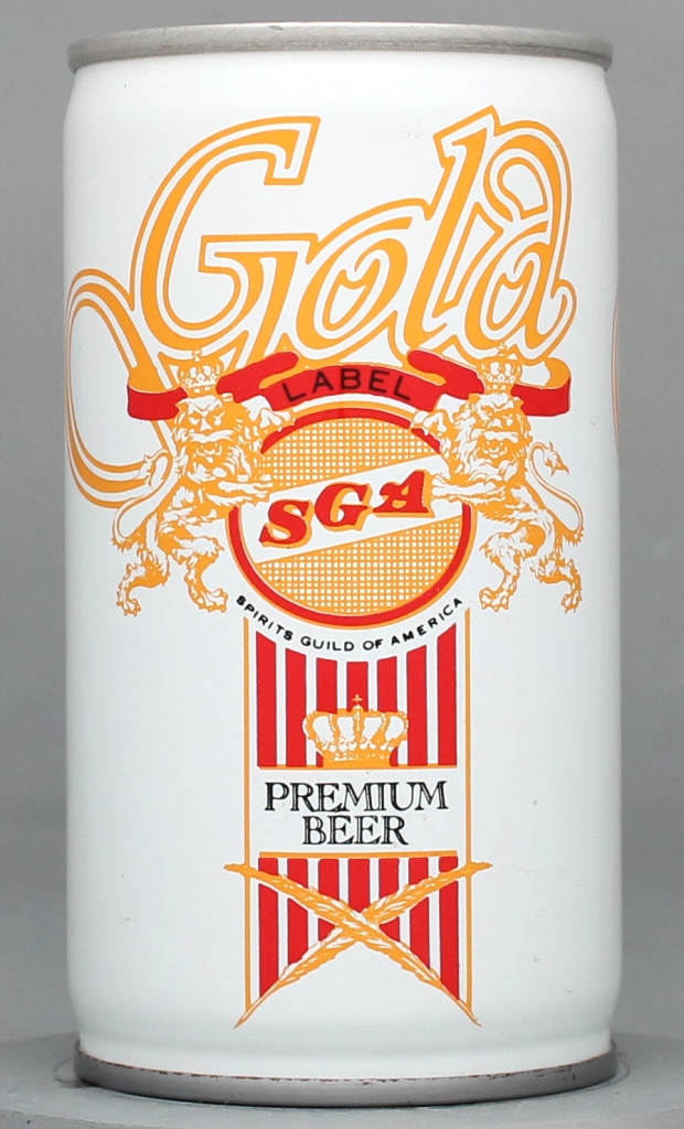 Sga Gold Label Premium Beer 12 Oz Tab Top Can