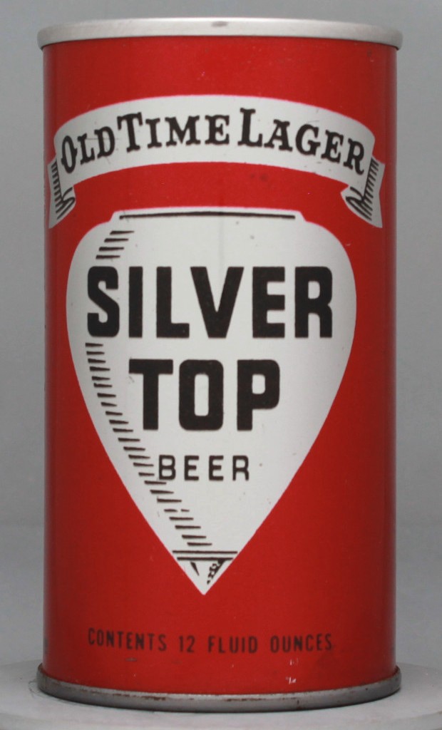 Silver Top Old Time Lager Beer 12 Oz Tab Top Can