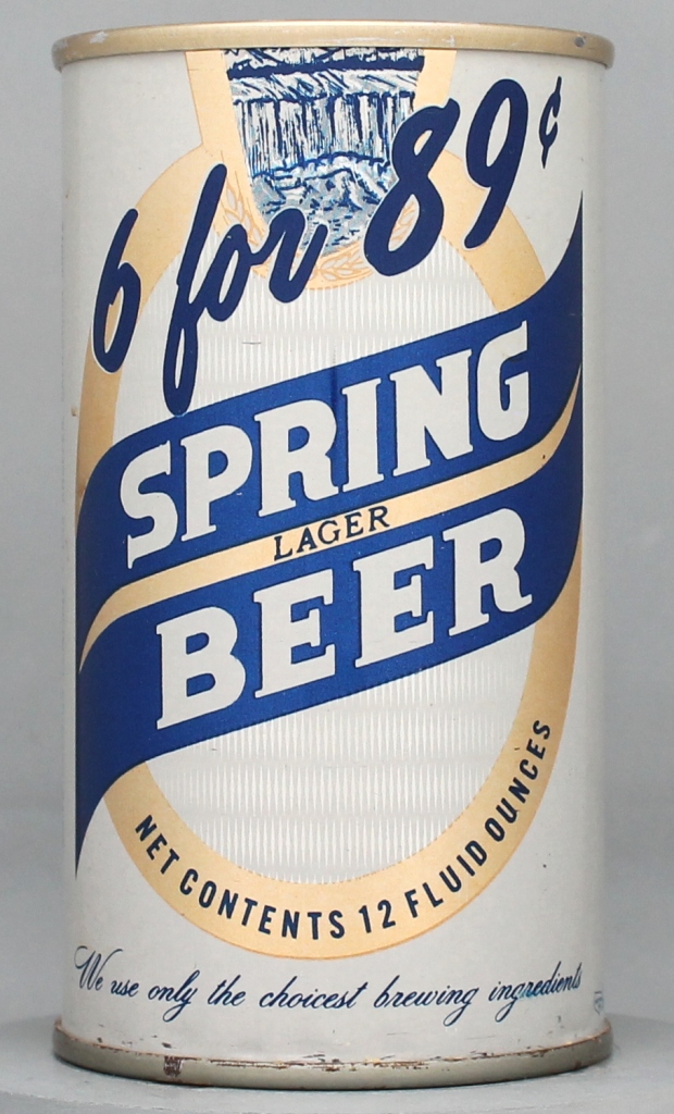 Spring Lager Beer 12 Oz Tab Top Can
