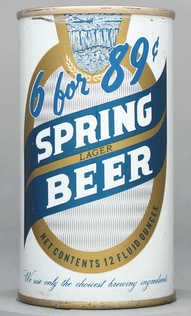 Spring Lager Beer 12 Oz Tab Top Can
