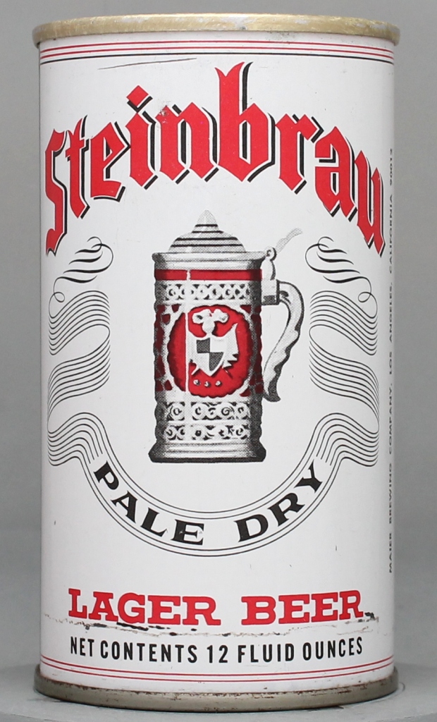 Steinbrau Pale Dry Lager Beer 12 Oz Tab Top Can