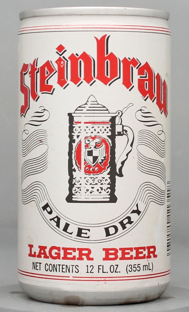 Steinbrau Pale Dry Genuine Lager Beer 12 Oz Tab Top Can