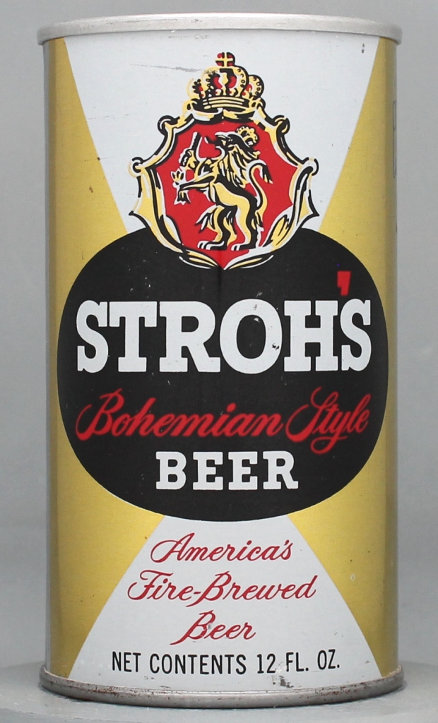 Stroh's Bohemian Style Beer 12 Oz Tab Top Can