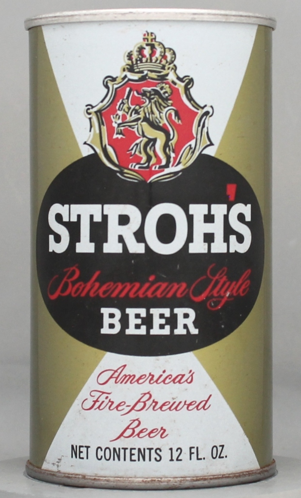 Stroh's Bohemian Style Beer 12 Oz Tab Top Can