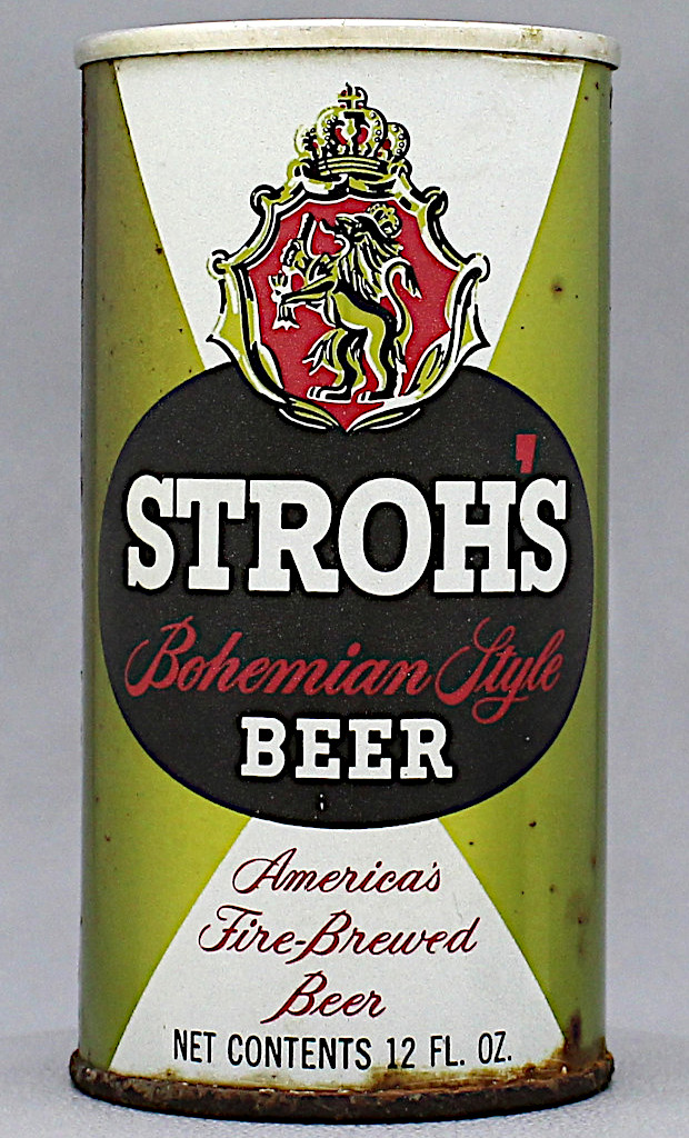 Stroh's Bohemian Style Beer 12 Oz Tab Top Can