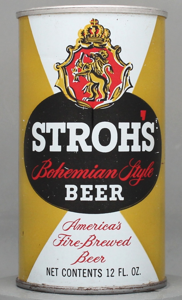 Stroh's Bohemian Style Beer 12 Oz Tab Top Can
