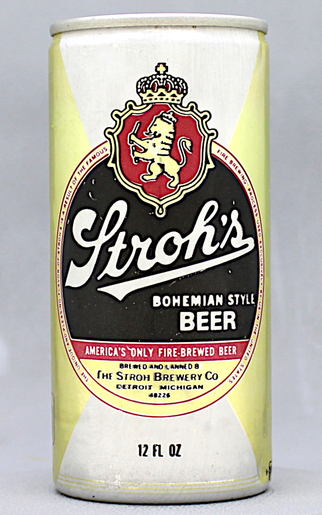 Stroh's Bohemian Style Beer 12 Oz Tab Top Can