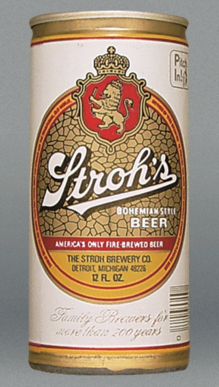 Stroh's Bohemian Style Beer 12 Oz Tab Top Can