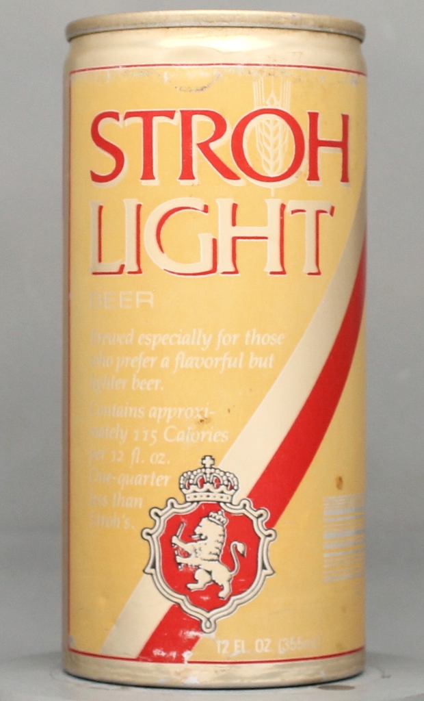 Stroh Light Beer 12 Oz Tab Top Can