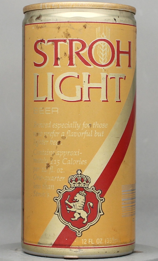 Stroh Light Beer 12 Oz Tab Top Can
