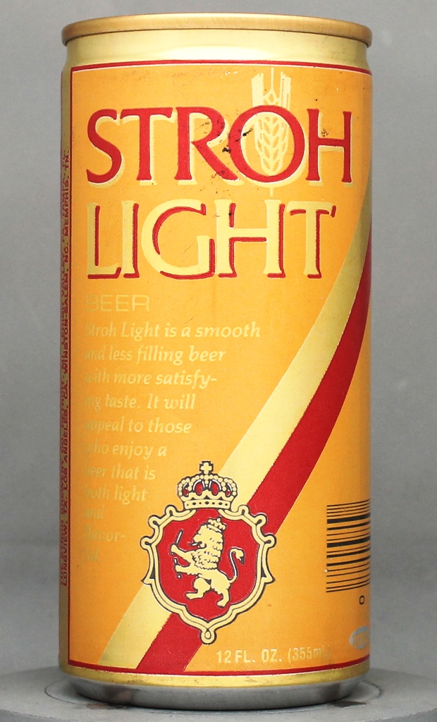 Stroh Light Beer 12 Oz Tab Top Can