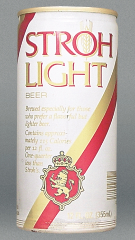 Stroh Light Beer 12 Oz Tab Top Can