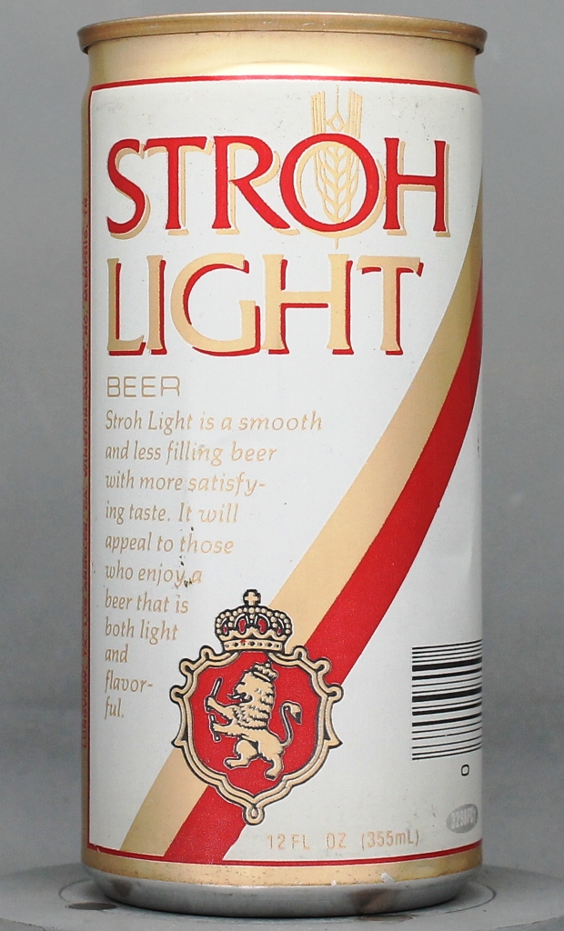 Stroh Light Beer 12 Oz Tab Top Can