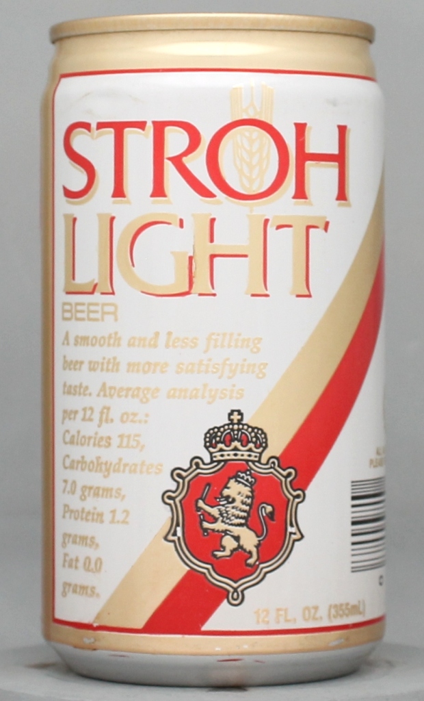 Stroh Light Beer 12 Oz Tab Top Can