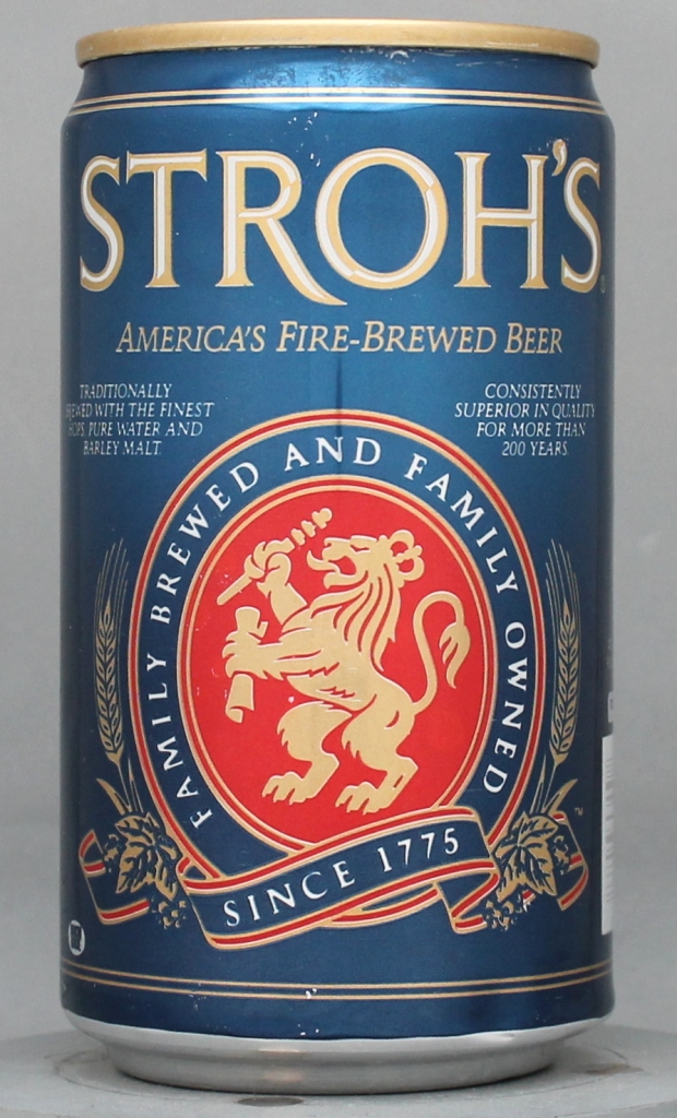 Stroh's Beer 12 Oz Tab/Stay Top Can