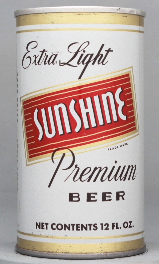 Sunshine Extra Light Premium Beer 12 Oz Tab Top Can