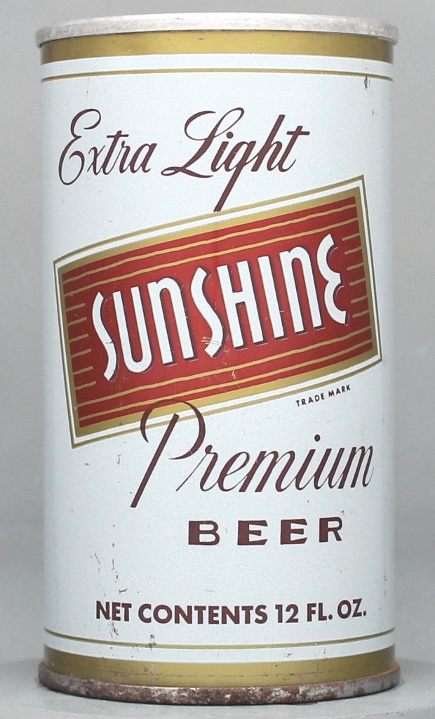 Sunshine Premium Beer 12 Oz Zip/Tab Top Can