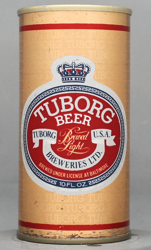 Tuborg Brewed Light Beer 10 Oz Tab Top Can