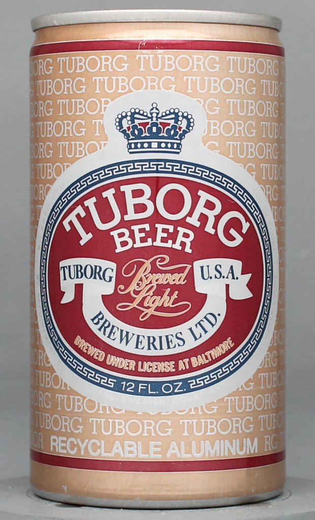 Tuborg Brewed Light Beer 12 Oz Tab Top Can