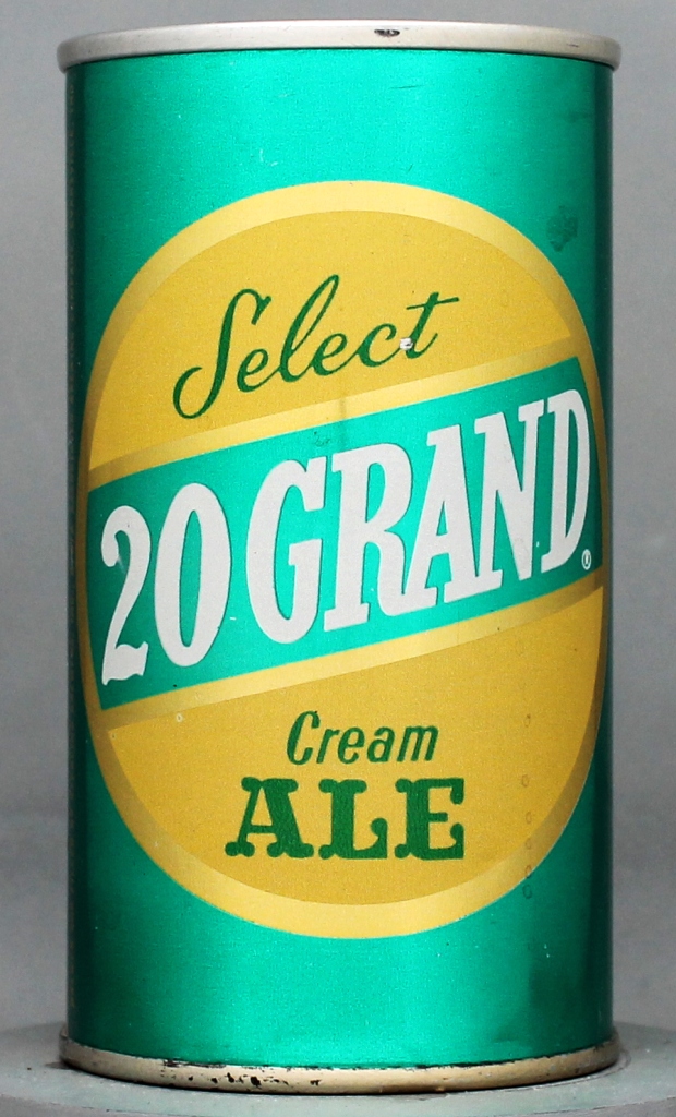 20 Grand Select Cream Ale 12 Oz Tab Top Can