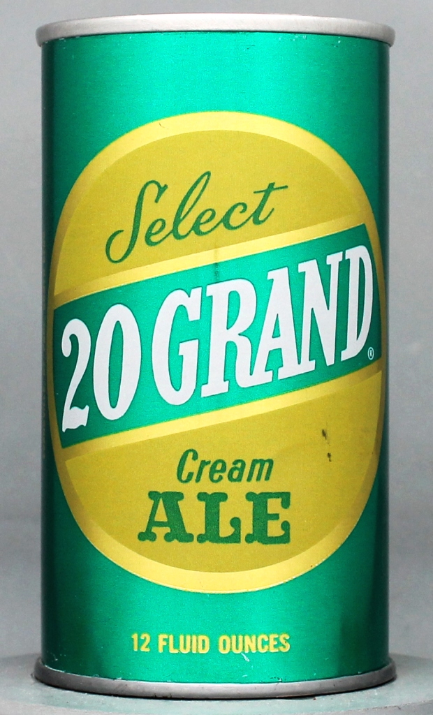 20 Grand Select Cream Ale 12 Oz Zip/Tab Top Can